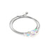Regenbogenweiß | 925 Sterlingsilber | Fußkettchen mit Meerjungfrau-Glas-Unendlichkeitsverschluss